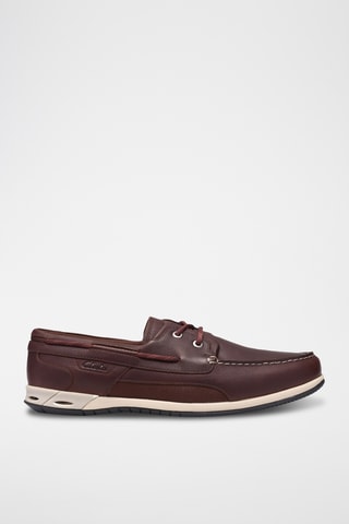 Chaussures bateau en cuir - Bordeaux