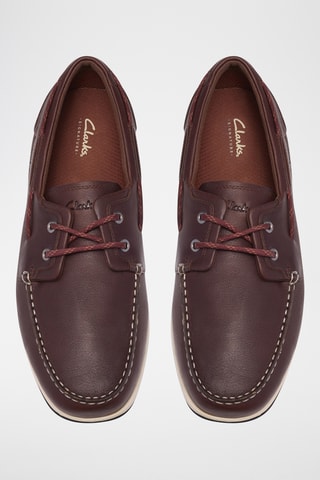 Chaussures bateau en cuir - Bordeaux