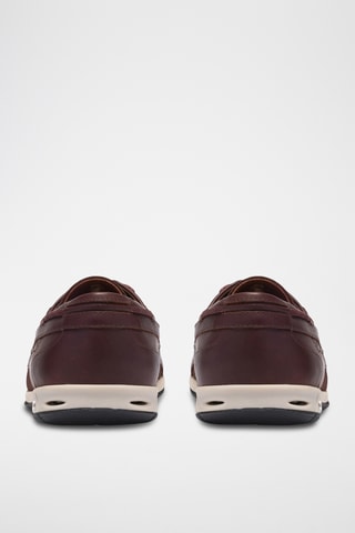 Chaussures bateau en cuir - Bordeaux