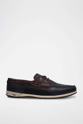 Chaussures bateau en cuir - Bleu nuit