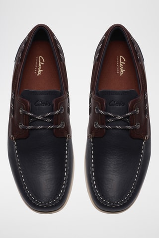 Chaussures bateau en cuir - Bleu nuit
