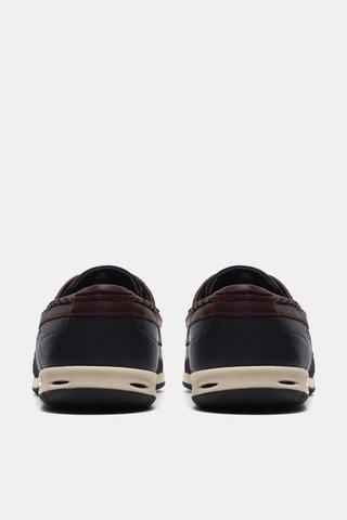 Chaussures bateau en cuir - Bleu nuit