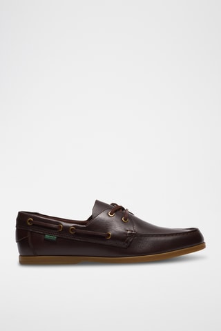 Chaussures bateau en cuir - Marron foncé