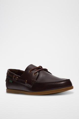 Chaussures bateau en cuir - Marron foncé
