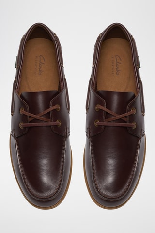 Chaussures bateau en cuir - Marron foncé