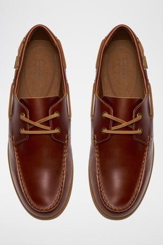 Chaussures bateau en cuir - Marron