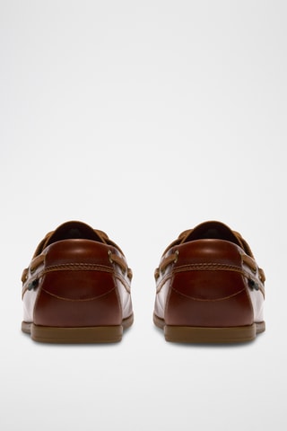 Chaussures bateau en cuir - Marron