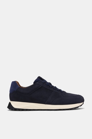 Baskets en nubuck - Bleu marine