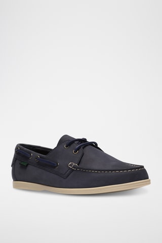 Chaussures bateau en cuir - Bleu marine