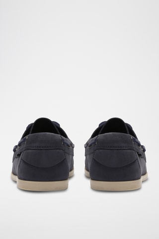 Chaussures bateau en cuir - Bleu marine