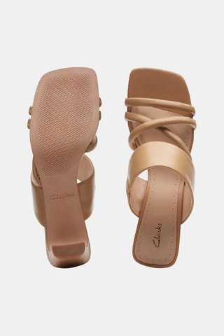 Mules à talons en cuir Seren65 - Marron