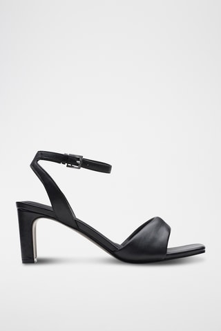 Sandales à talons en cuir Seren65 - Noir