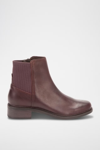 Bottines en cuir Maye - Bordeaux