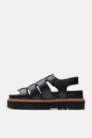 Sandales plateformes en cuir Orianna - Noir