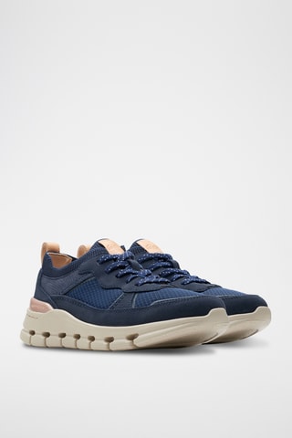 Baskets en cuir Nature - Bleu marine