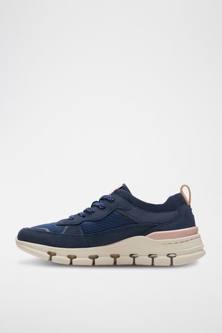 Baskets en cuir Nature - Bleu marine