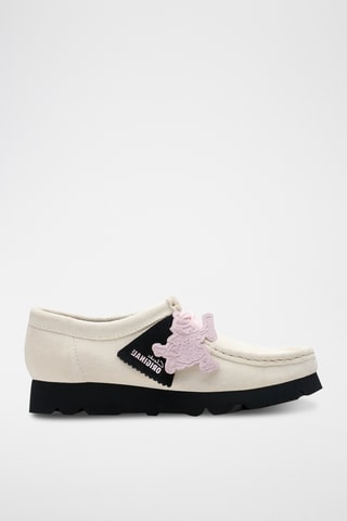Mocassins en nubuck Wallabee - Blanc et noir
