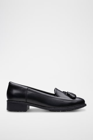 Mocassins à talons en cuir Havisham - Noir