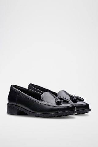 Mocassins à talons en cuir Havisham - Noir