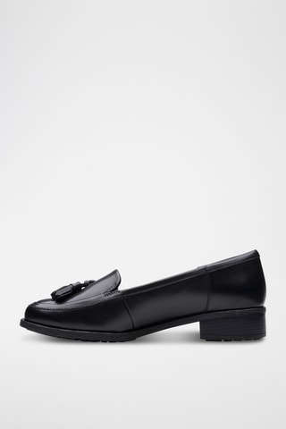 Mocassins à talons en cuir Havisham - Noir