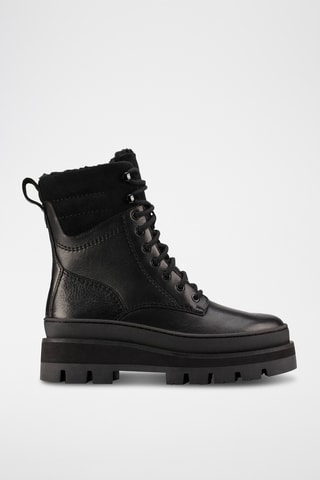 Bottines fourrées en cuir Orianna2 - Noir
