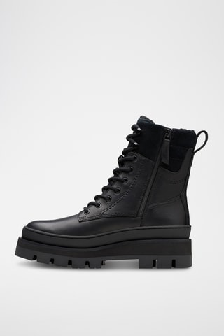 Bottines fourrées en cuir Orianna2 - Noir