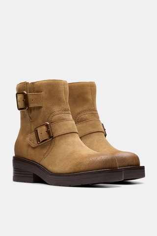 Bottines fourrées en nubuck Rebelle - Beige
