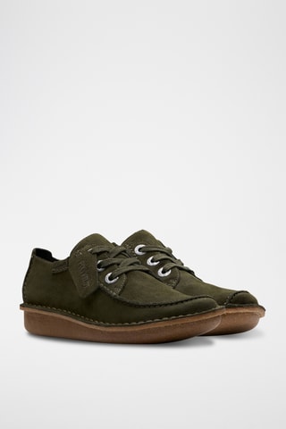 Derbys en nubuck Funny - Vert foncé