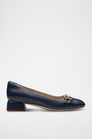 Ballerines en cuir Daiss30 - Bleu marine