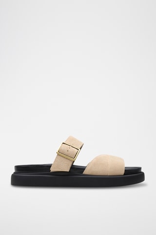 Mules en nubuck Aristella - Ecru