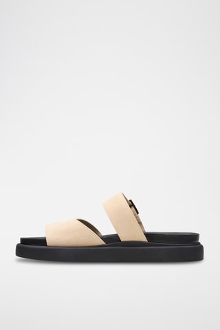 Mules en nubuck Aristella - Ecru