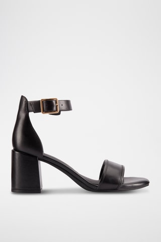 Sandales à talons en cuir Ezoria - Noir