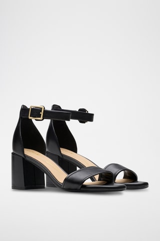 Sandales à talons en cuir Ezoria - Noir