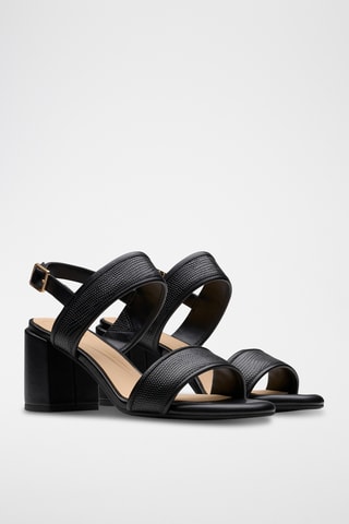 Sandales à talons en cuir Ezoria - Noir