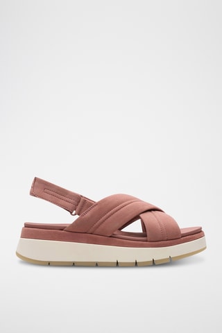 Sandales compensées en nubuck Tuscan - Mauve