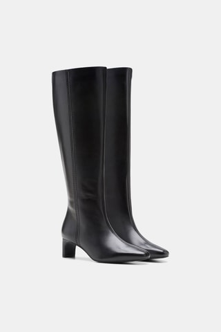 Bottes en cuir Edina - Noir