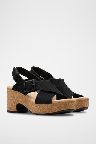 Sandales à talons en nubuck Nerisa - Noir