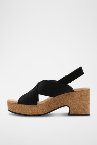 Sandales à talons en nubuck Nerisa - Noir