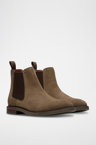 Bottines Chelsea en nubuck Jaxen - Beige foncé