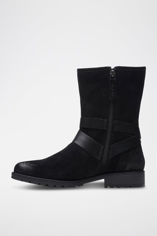 Bottines en nubuck Clarkwell - Noir