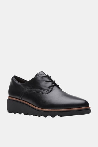 Derbys compensées en cuir Sharon Rae - Noir