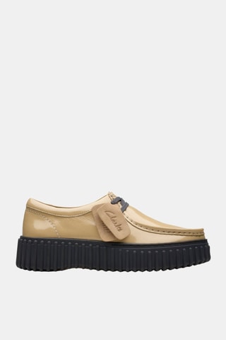 Derbys plateformes en cuir verni Torhill Bee - Beige
