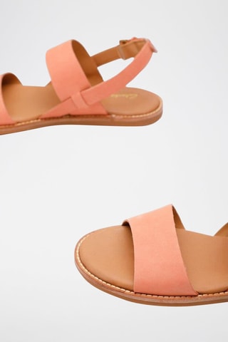 Sandales en nubuck Karsea - Corail