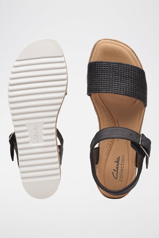 Sandales plateformes en cuir Lana Shore - Noir