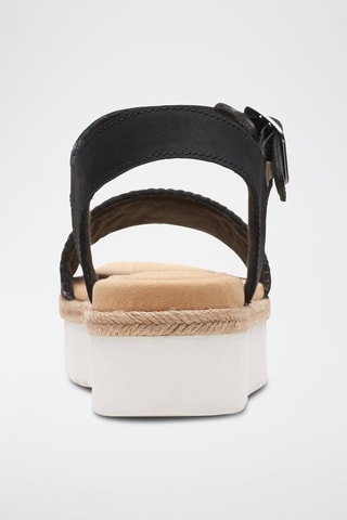 Sandales plateformes en cuir Lana Shore - Noir