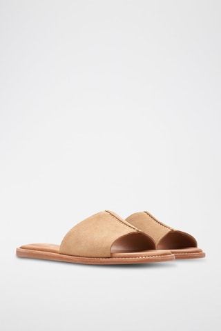 Mules en nubuck Karsea - Marron clair