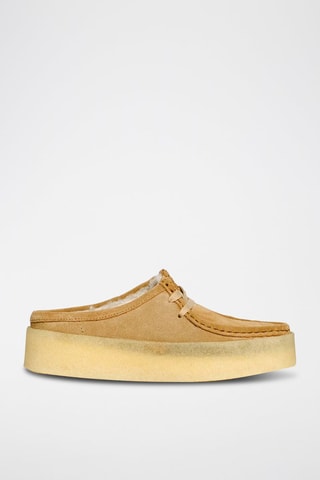 Sabots fourrés en nubuck WallabeeCup - Marron clair