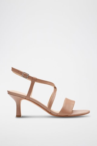 Sandales à talons en cuir Amali - Camel