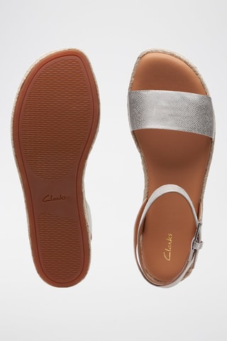 Sandales compensées en cuir Kimmei Ivy - Argenté