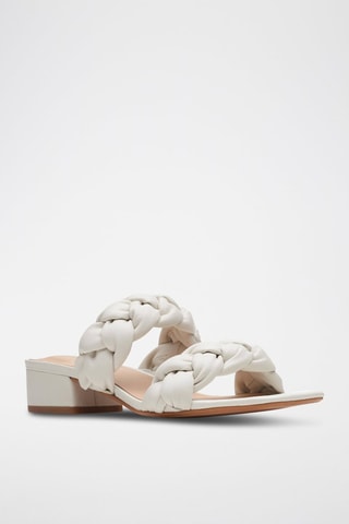 Mules en cuir Seren25 Braid - Blanc